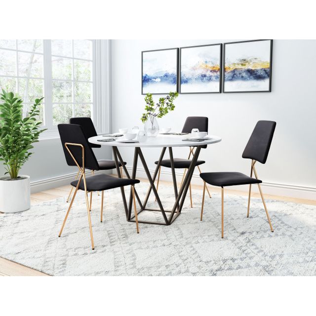 Zuo® Modern Chloe Black/Gold Dining Chair-2