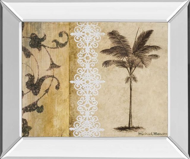 Classy Art Decorative Palm I by Michael Marcon Mirror Framed Wall Art-0