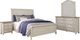 Liberty Furniture Farmhouse Reimagined 4-Piece Antique White/Chestnut King Sleigh Bedroom Set-0