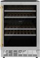 ZLINE Autograph Edition Monument 24" Stainless Steel Freestanding Wine Cooler with Polished Gold Accents-0