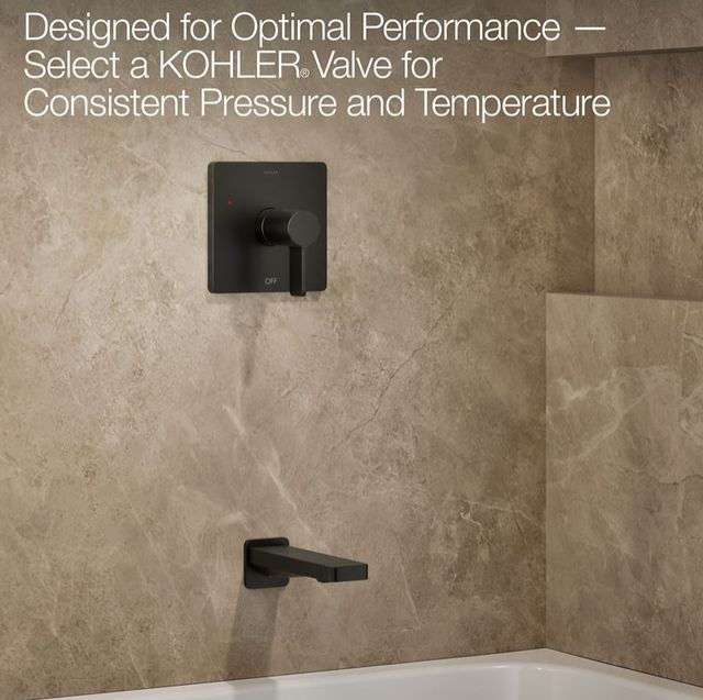 KOHLER® Parallel® Rite-Temp® Matte Black Bath and Shower Trim Kit-3