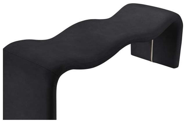 Meridian Furniture Willow Black Vegan Leather Bench-3