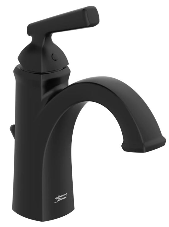American Standard Edgemere® Matte Black Single Hole Single-Handle Bathroom Faucet with Lever Handle-0