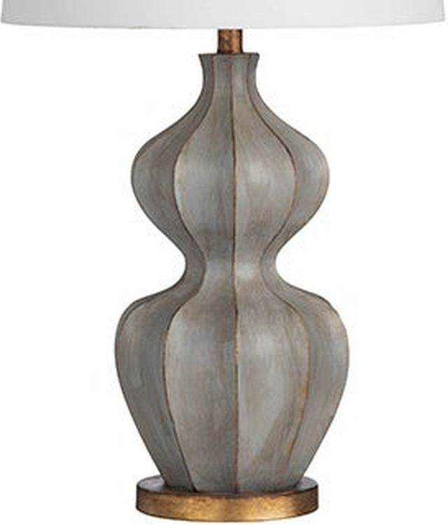 Clearance Crestview Collection Garnet Grey Wash/Gold Leaf Table Lamp-3