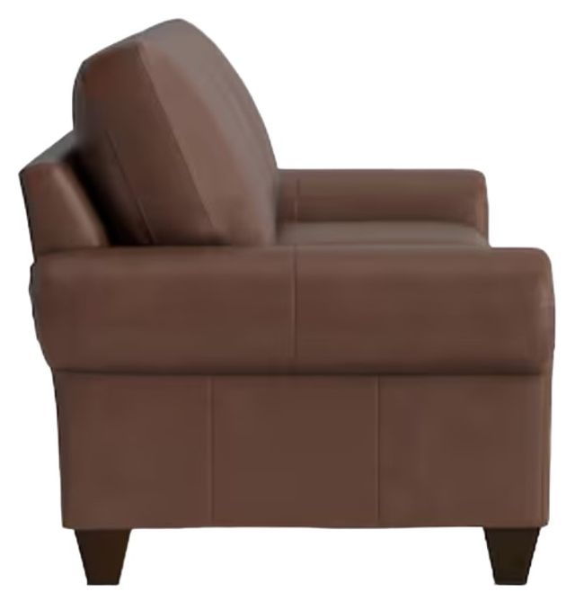 Bassett® Furniture Customizable Benchmade Premier Leather Large Panel Arm Sofa-2