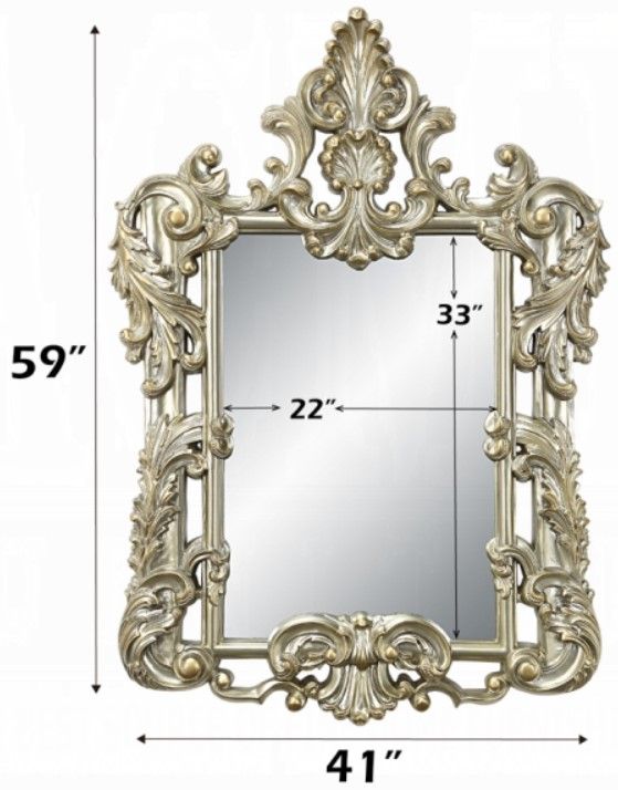 ACME Furniture Sorina Antique Gold Rectangular Mirror-2