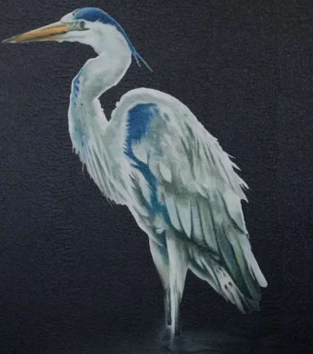 Stylecraft Heron in the Shadows Black/Silver Wall Art -2