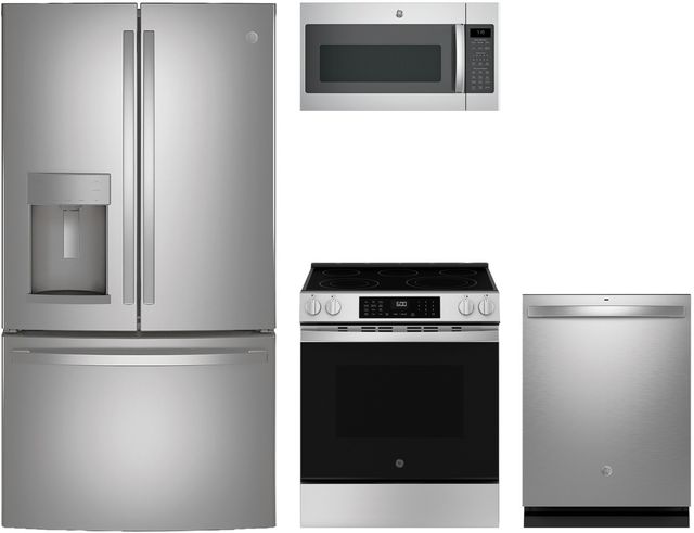 GE® 4 Piece Stainless Steel Electric Kitchen Package-0