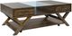 Liberty Furniture Lennox Weathered Chestnut Display Cocktail Table-0