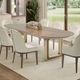 Michael Amini® Houston Walnut Oval Dining Table with Gold Base-1