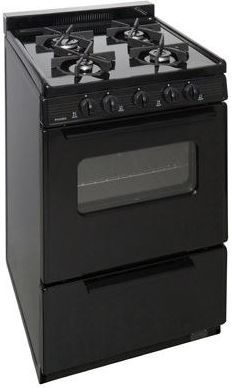 Premier 24" Black Freestanding Gas Range-0