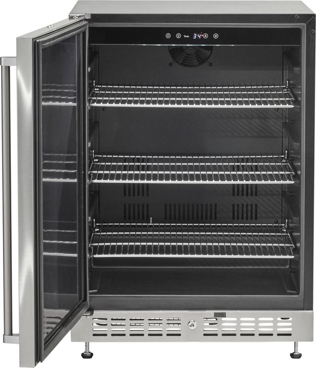 Coyote® 24" 5.1 Cu. Ft. Stainless Steel Outdoor Under Counter Refrigerator-2