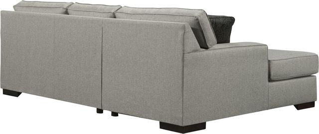 Benchcraft® Marsing Nuvella® 2-Piece Slate Left-Arm Facing Loveseat Sectional and Chaise-1