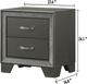 Crown Mark Kaia Gray Nightstand-2