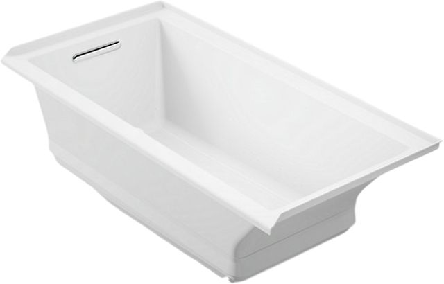 KOHLER® Underscore® White 60" x 30" Alcove Heated Bubble Massage™ Air Bath - Left Drain-0