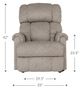 La-Z-Boy® Pinnacle Dune Leather Power Wall Recliner with Headrest and Lumbar-5