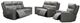 Mazin Furniture Chadwick Grey Power Double Reclining Sofa with Power Headrests-1