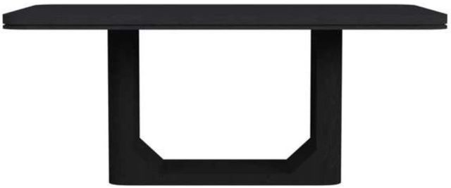 Elements International Rosalie Black 72" Dining Table-3