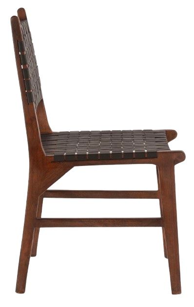 Home Trends & Design Palermo Black/Matte Brown Side Dining Chair-2