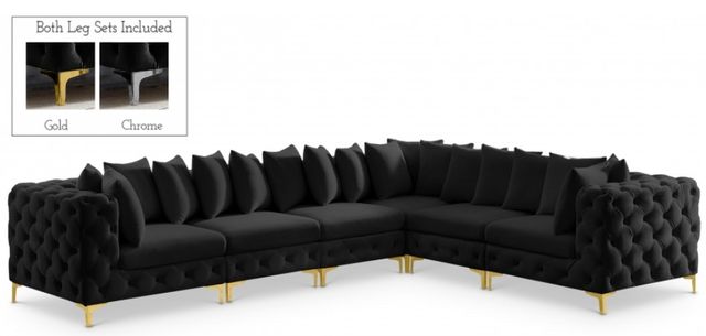 Meridian Furniture Tremblay 6-Piece Black Modular Sectional Set-1