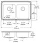 Elkay Lustertone® Classic Lustrous Satin Stainless Steel 33" x 21" x 7" 2-Hole Equal Double Bowl Drop-in ADA Sink with Quick-clip-1