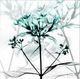 Stylecraft Crystalized Floral Gray/Green/White Wall Art-1