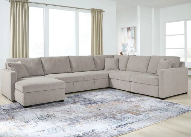 Benchcraft® ModMax Luxe 5-Piece Flint Left-Arm Facing Sectional with Chaise and Pop Up Sleeper-1