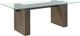 Modus Furniture Oakland Glass Top Dining Table with Brunette Base -0