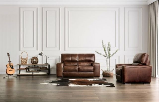 Furniture of America® Marsicano Cognac Sofa-3