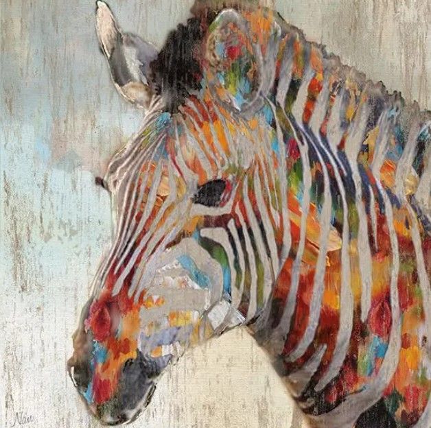 Classy Art Paint Splash Zebra by Nan Wall Art-0