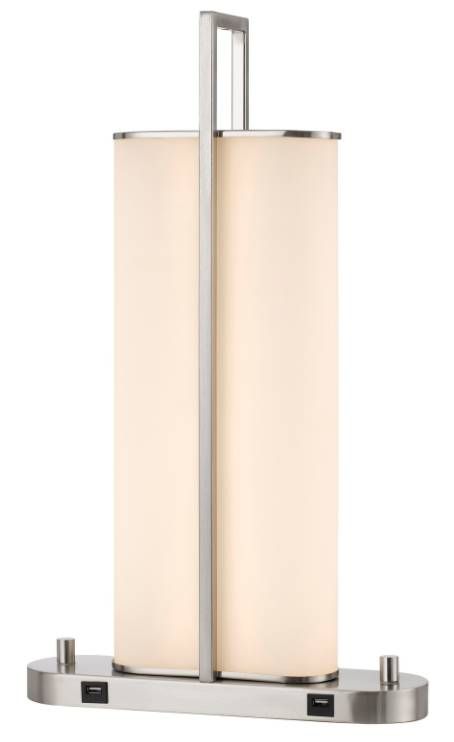 Cal® Lighting & Accessories Zamora Brushed Steel Desk Lamp-1