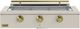 Caliber™ Rockwell Social 3-Burner Antique White Built-In Liquid Propane Grill with Brass Hardware-0