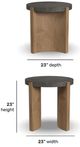 Flexsteel® Eclipse Blue Round End Table with Brown Base-2