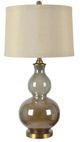 Crestview Collection Berkely Glazed Antique Brass/Irredescent Gold Double Gourd Lamp-0