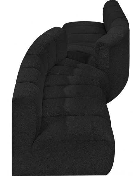Meridian Furniture Arc 4-Piece Black Sectional-2