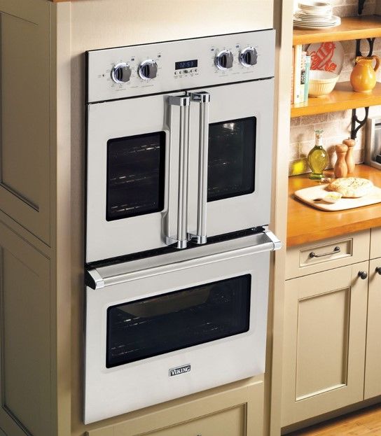 Viking® 7 Series 30" Spiced Cider Double Electric French-Door Wall Oven-1