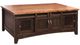 International Furniture Direct Pueblo Weathered Black Cocktail Table with Brown Top-0