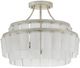 Currey & Company Vintner Blanc Contemporary Silver Leaf Semi-Flush Lighting-0