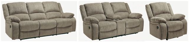 Signature Design by Ashley® Draycoll 3-Piece Pewter Living Room Set-0