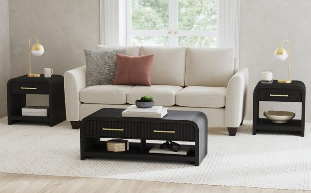 Elements International Ridgemont Black End Table-1