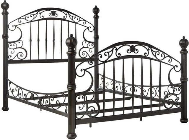 HH2 Home Chesapeake Rustic Brown Queen Metal Bed-0