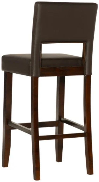 Linon Vega Espresso Black Upholstered Bar Stool-4