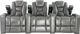 RowOne Revolution Home Entertainment Seating Dark Gray 3-Chair Straight Row-1
