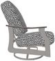 Telescope Casual St. Catherine Agra Classic/Warm Gray Aluminum/Fabric Outdoor MGP Cushion Swivel Rocker with Boardwalk Rustic Arms-2