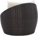 Linon Reza Dark Brown/Off-white Aluminum/Fabric/Resin Outdoor Snuggle Chair-4