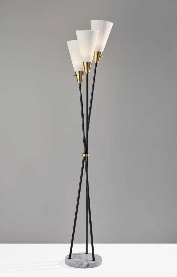 Adesso® Dixon White 3 Light Torchiere-3