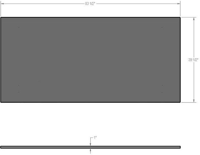 Amisco Customizable Gemma 84" Rectangular Pub Table with 1" White Oak Veneer Top-1