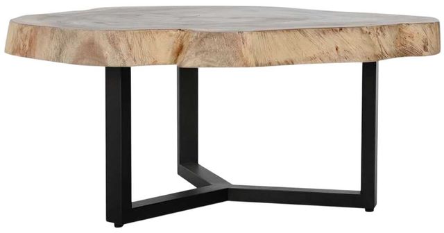 Classic Home Celine Natural Live Edge Coffee Table -0