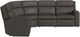 Flexsteel® Wyatt 6-Piece Gunmetal Power Reclining Sectional with Power Headrest and Lumbar-3