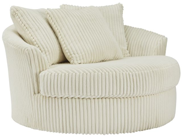 Signature Design by Ashley® Lindyn Ivory Oversized Swivel Accent Chair-0